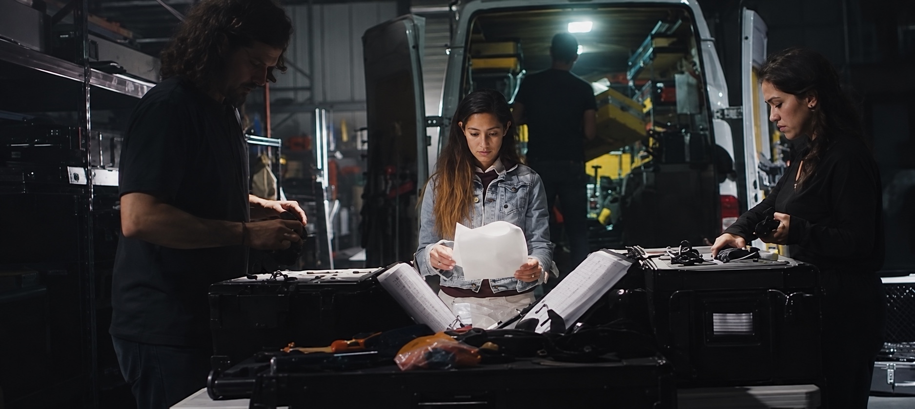 Frame from AMP’s Think Tank commercial